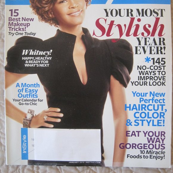 INSTYLE MAGAZINE WHITNEY HOUSTON JANUARY 2010 * - Picture 2 of 2